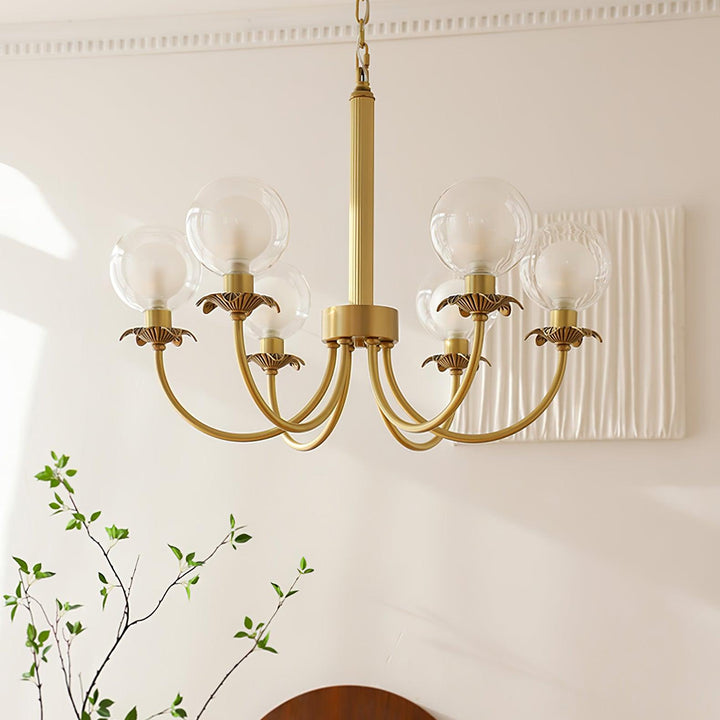 Crown lampadario classico in vetro