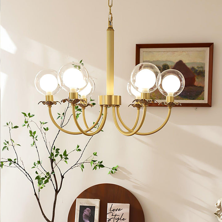 Crown lampadario classico in vetro