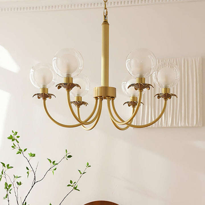 Crown lampadario classico in vetro