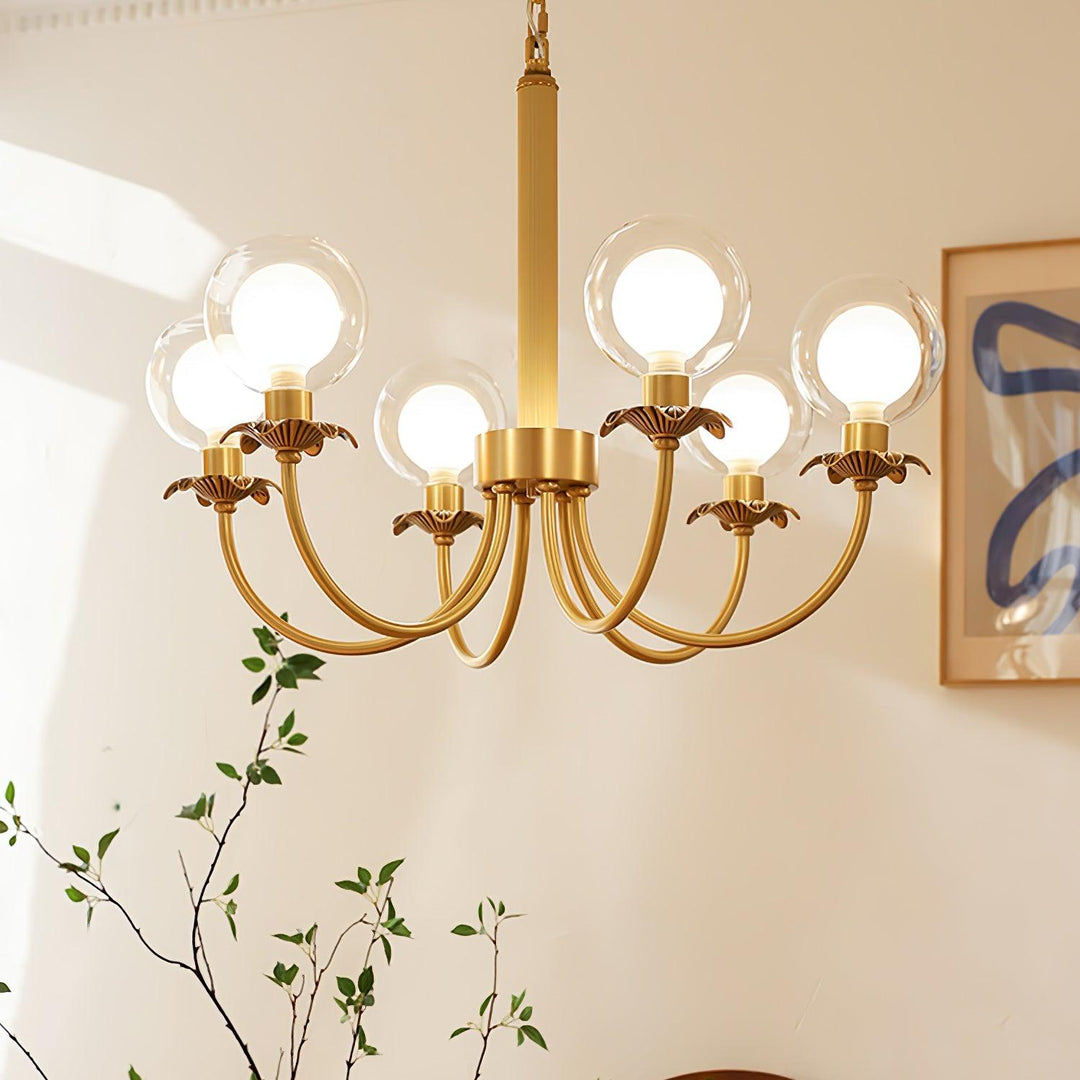 Crown lampadario classico in vetro