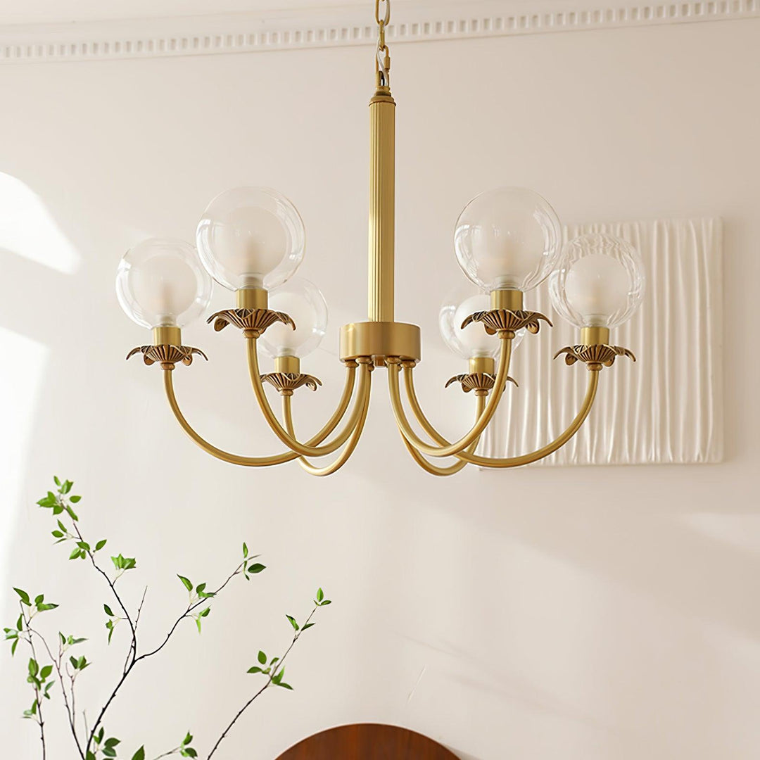Crown lampadario classico in vetro