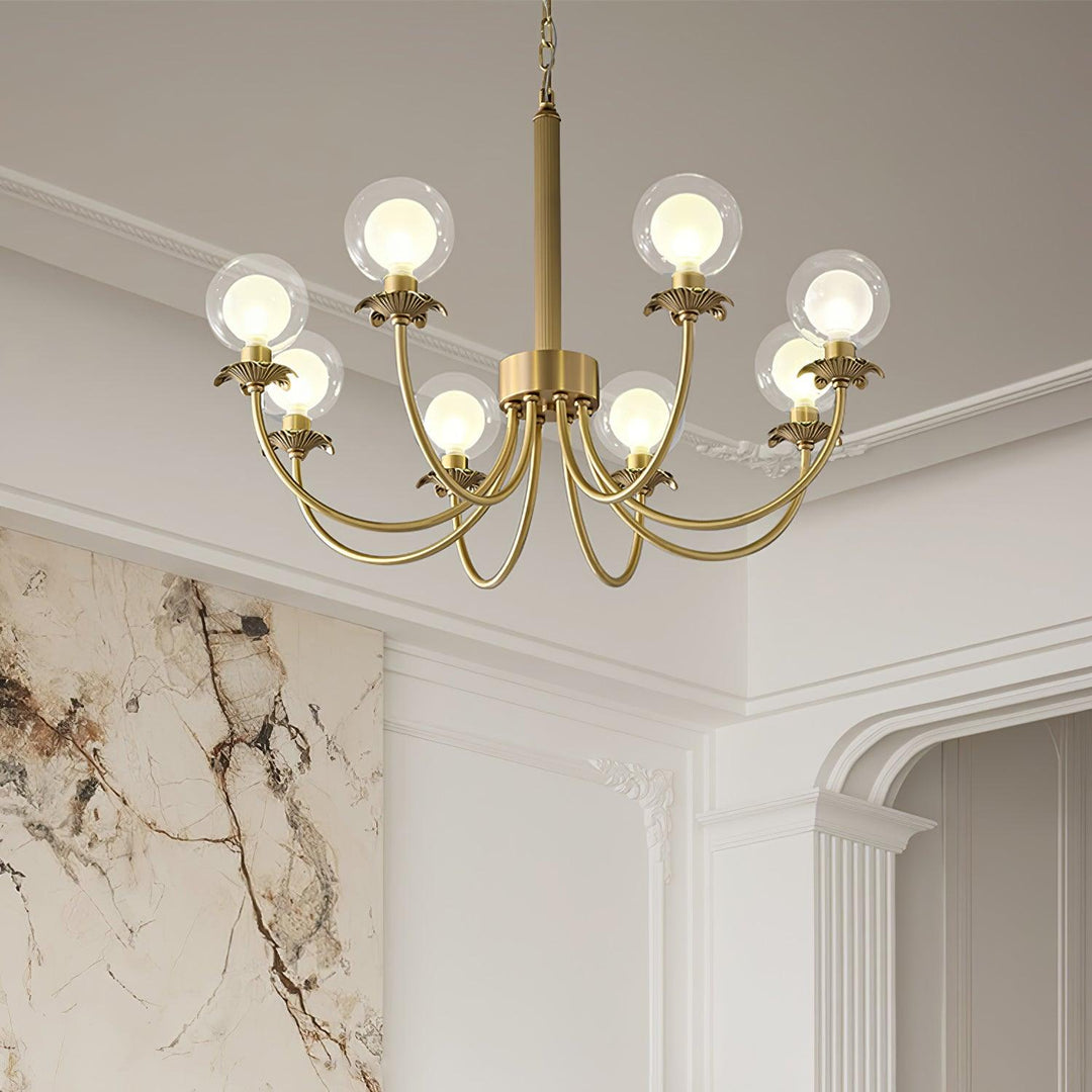 Crown lampadario classico in vetro