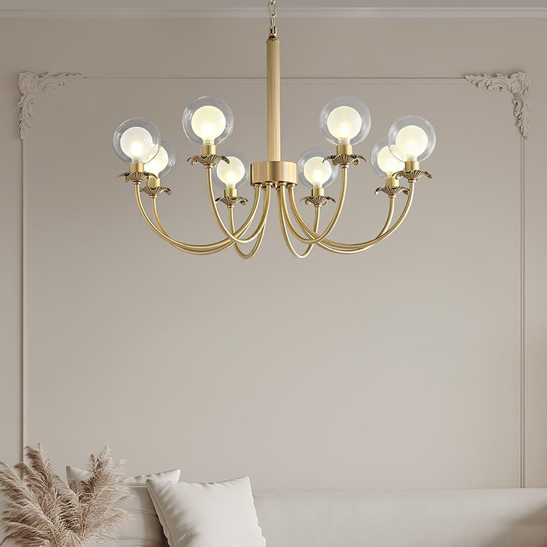 Crown lampadario classico in vetro