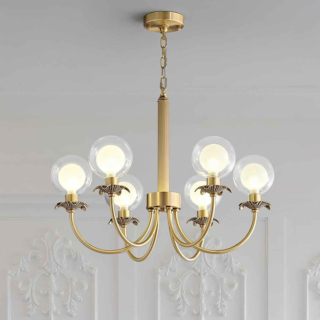 Crown lampadario classico in vetro
