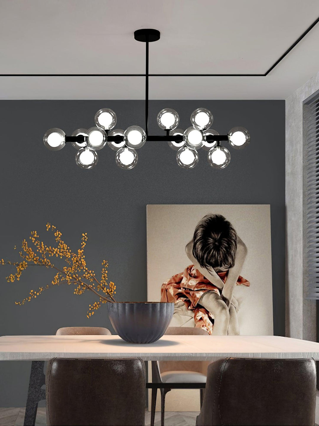 Eiranelle lampadario vetro e minimalista