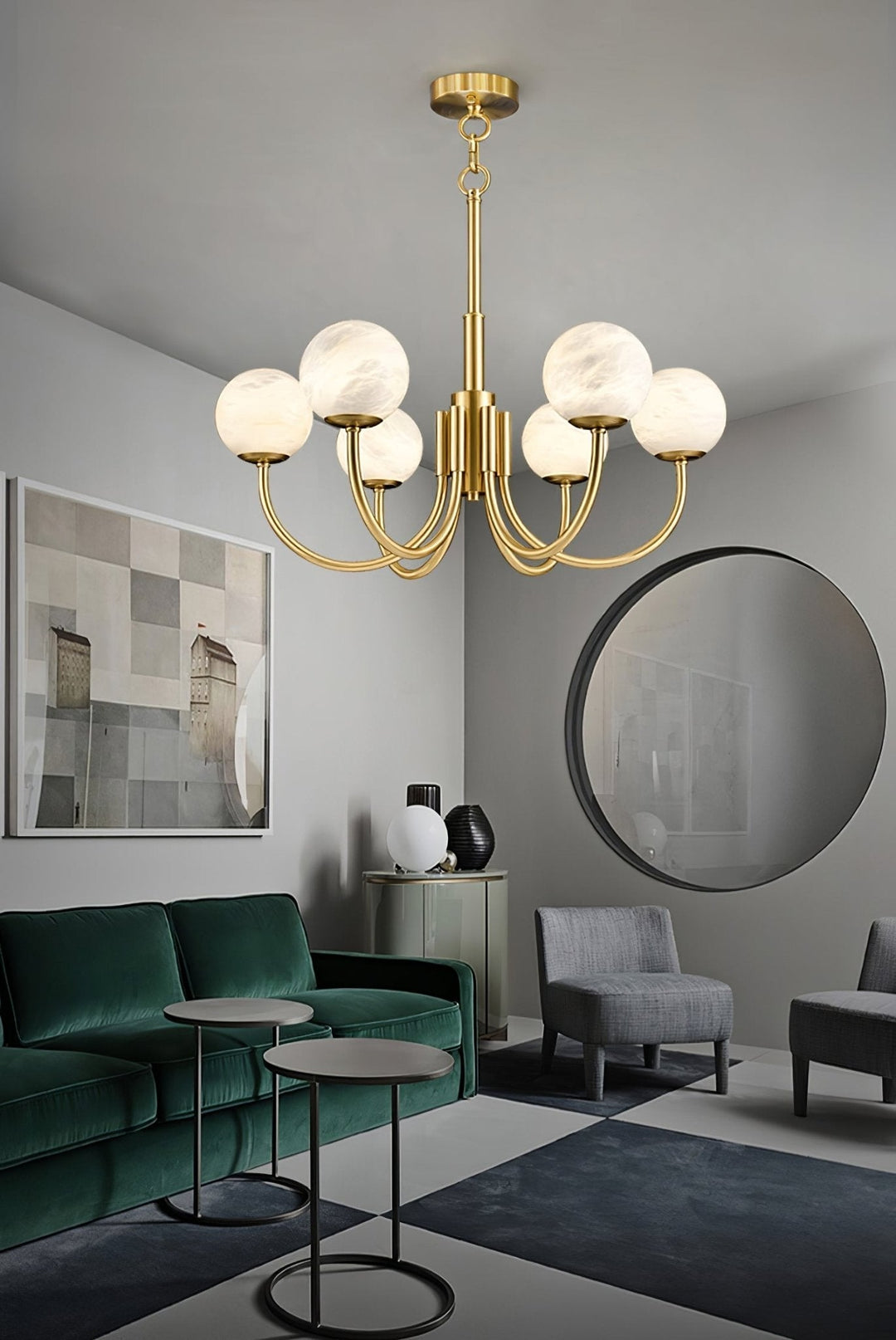Alira vintage alabastro lampadario
