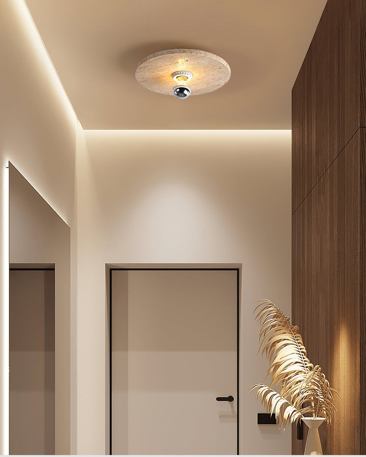 Norarora plafoniera in travertino Beige