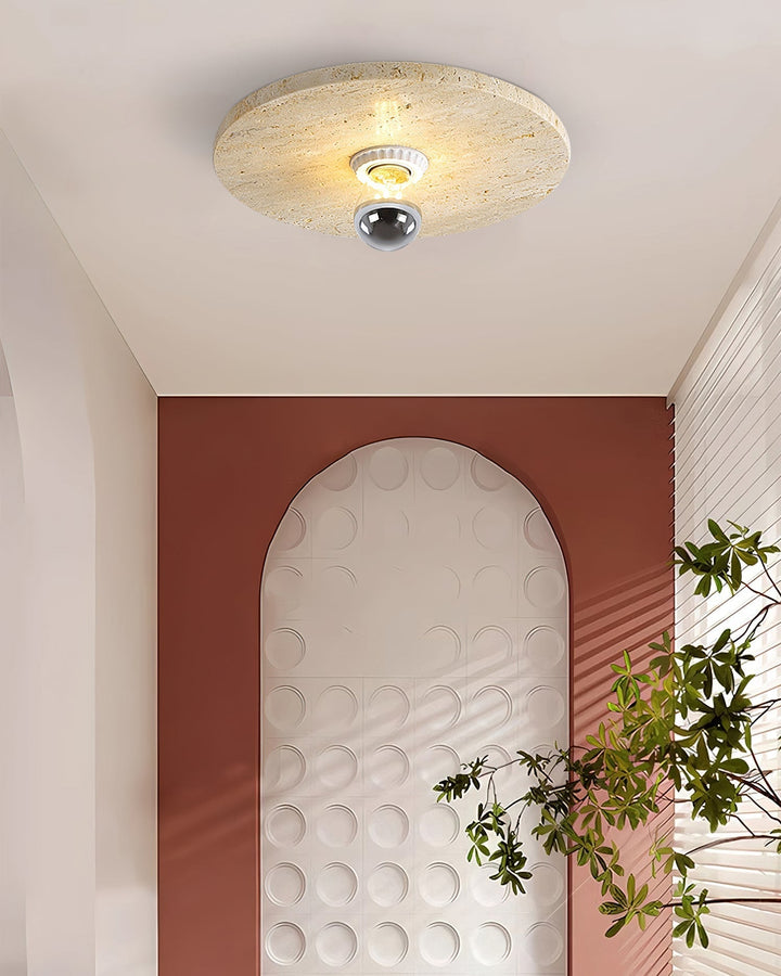 Norarora plafoniera in travertino Beige