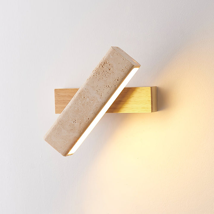 Esorora Rectangular Travertine Wall Light - Blowlighting