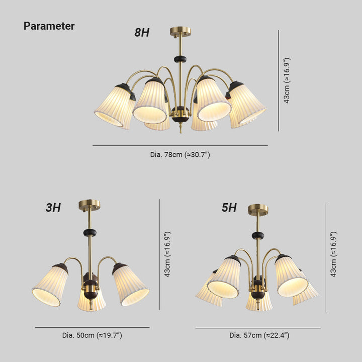 Arisha Retro LED Lux Lampadario Oro Metallo Sala da pranzo Camera da letto