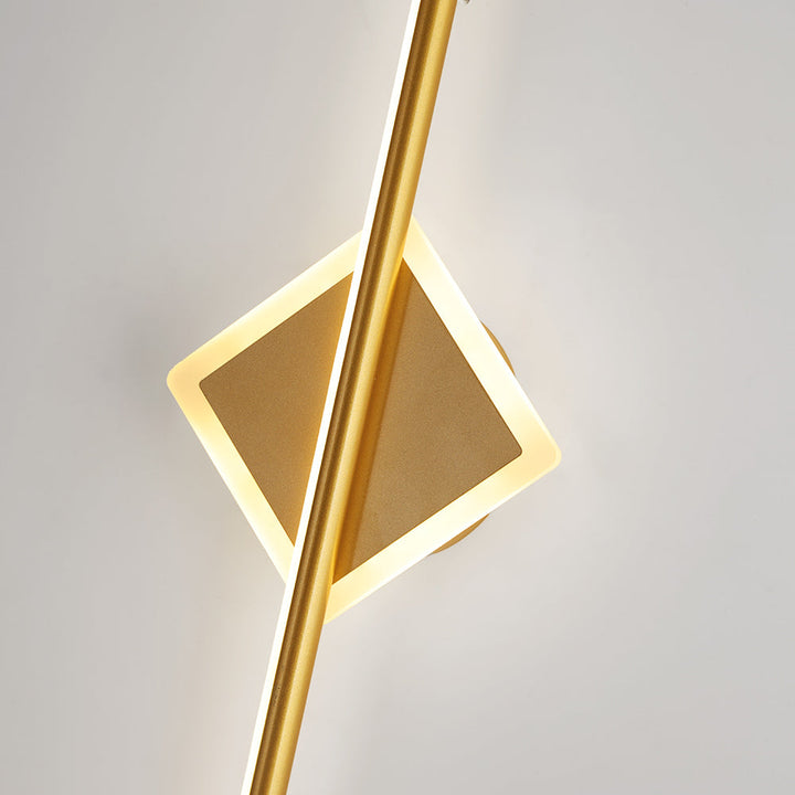 Arisha Minimalismo LED Applique Nero/Oro Lineare
