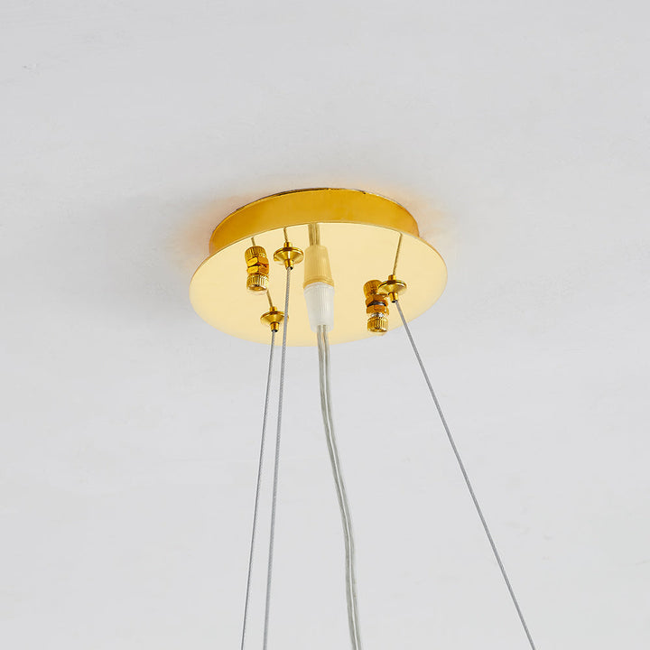 Kristy Design LED Lampada a Sospensione Artistico in Metallo/Cristallo Oro Soggiorno/Camera da Letto