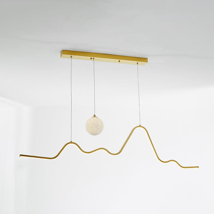 Arisha Lusso Onda Luna Metallo Silicagel Lampade a Sospensione