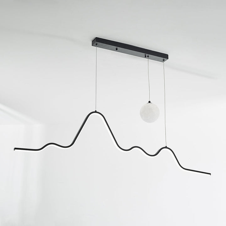 Arisha Lusso Onda Luna Metallo Silicagel Lampade a Sospensione