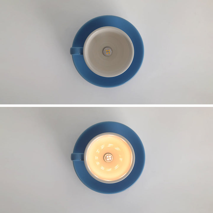 Valentina Moderno Tazze Caffè Ceramica Plafoniere, Blu/Rosa/Giallo