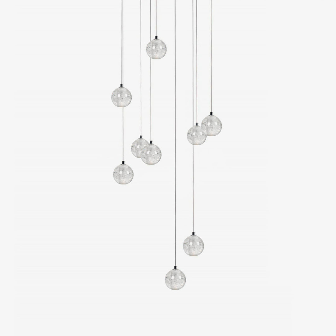 Lampada a sospensione Crystal Bubble grappolo a globo