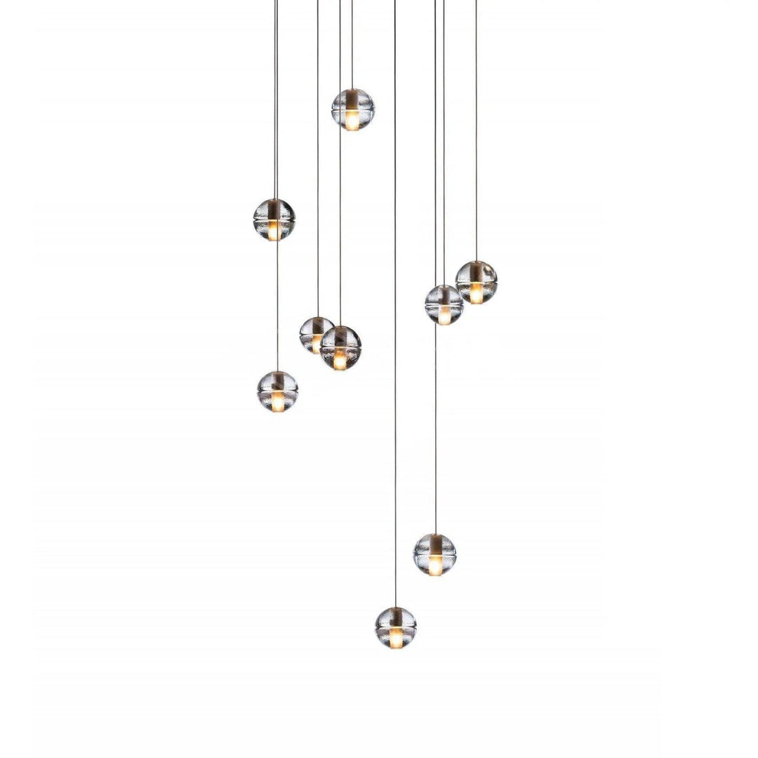 Lampada a sospensione Crystal Bubble grappolo a globo