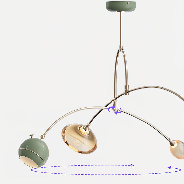 Soraian lampadario Verde Sci-Fi elegante