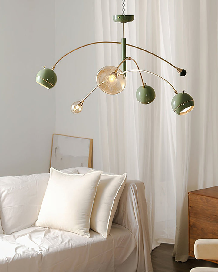 Soraian lampadario Verde Sci-Fi elegante