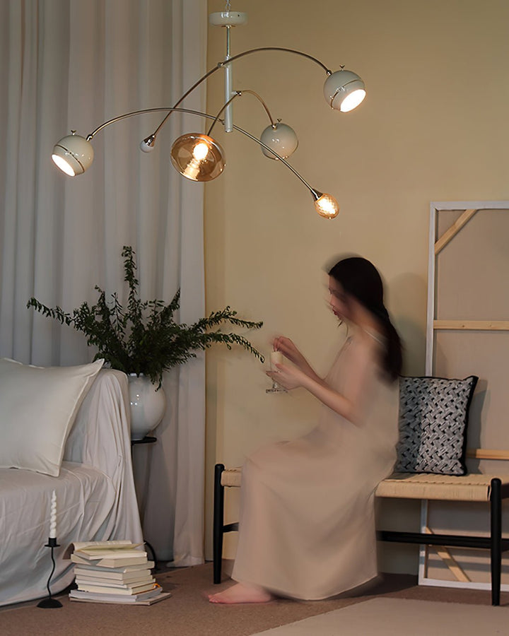 Soraian lampadario Verde Sci-Fi elegante