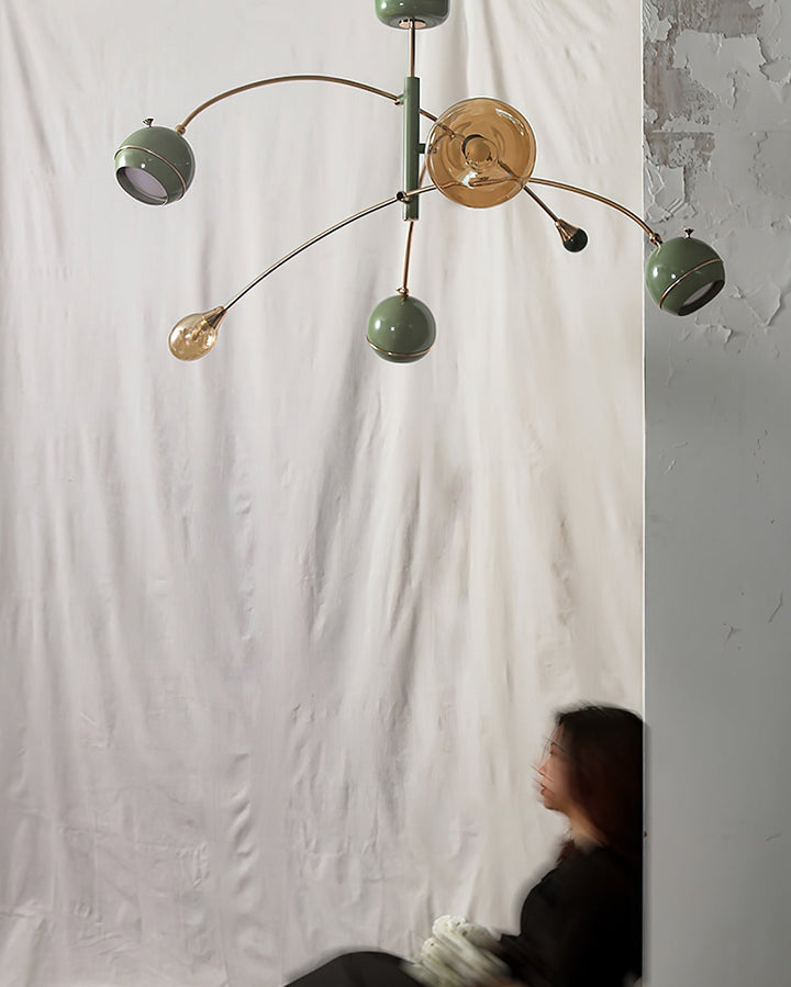 Soraian lampadario Verde Sci-Fi elegante