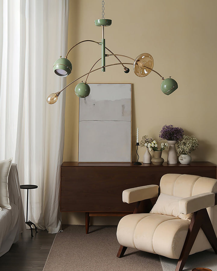 Soraian lampadario Verde Sci-Fi elegante