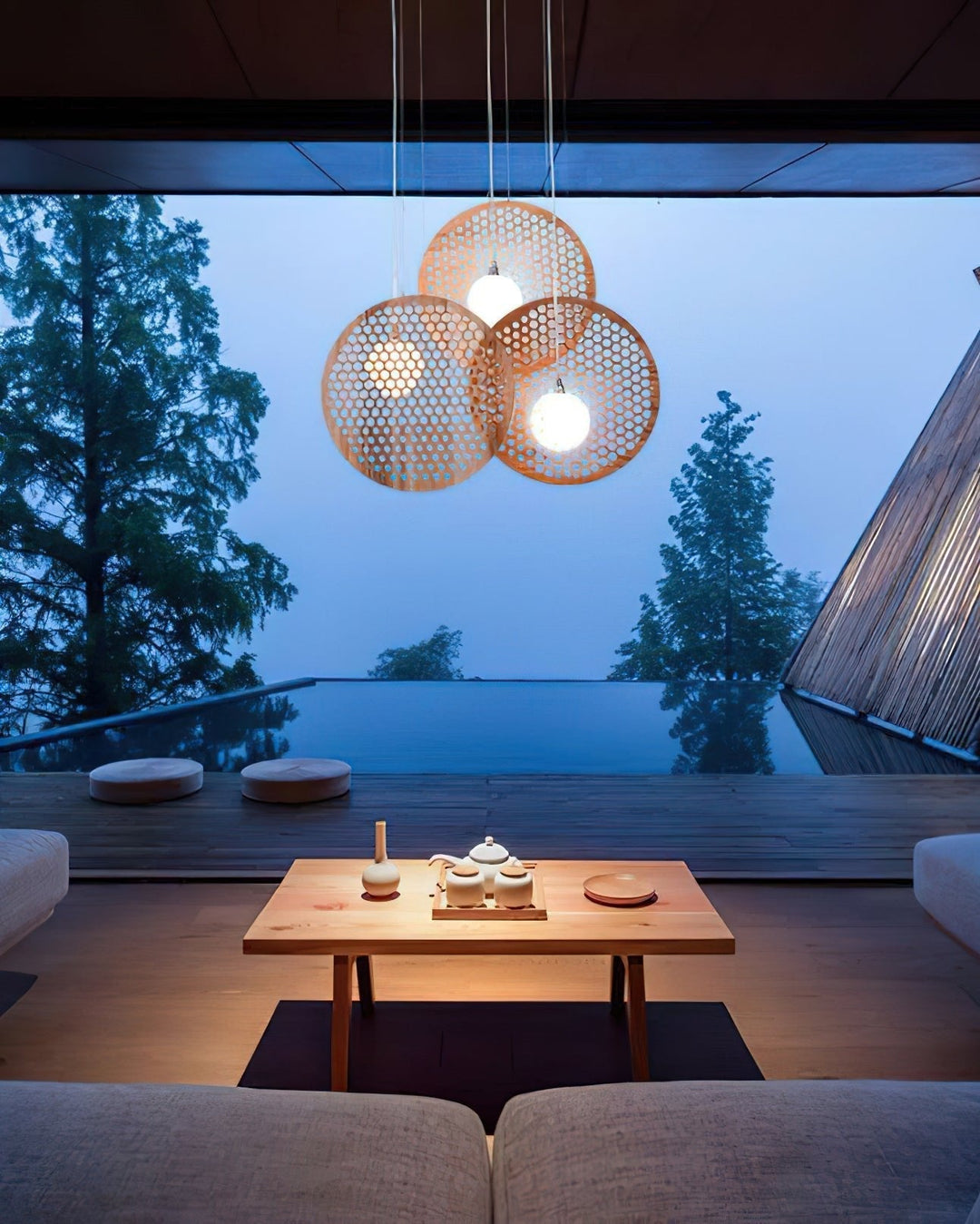 Elvenine lampadario in legno