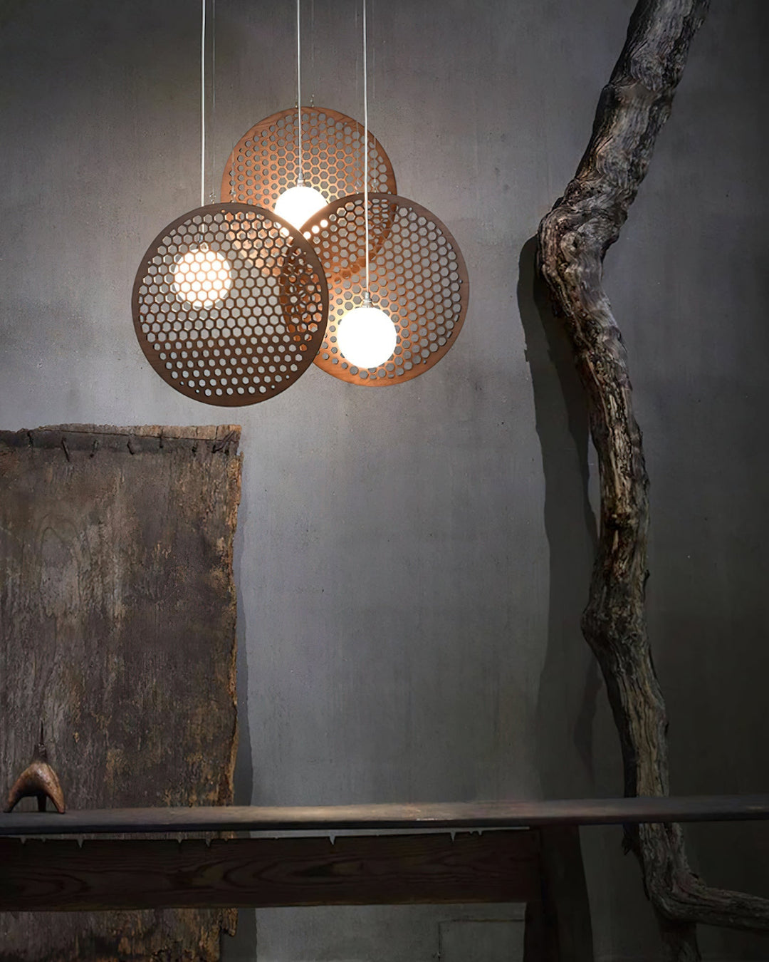 Elvenine lampadario in legno