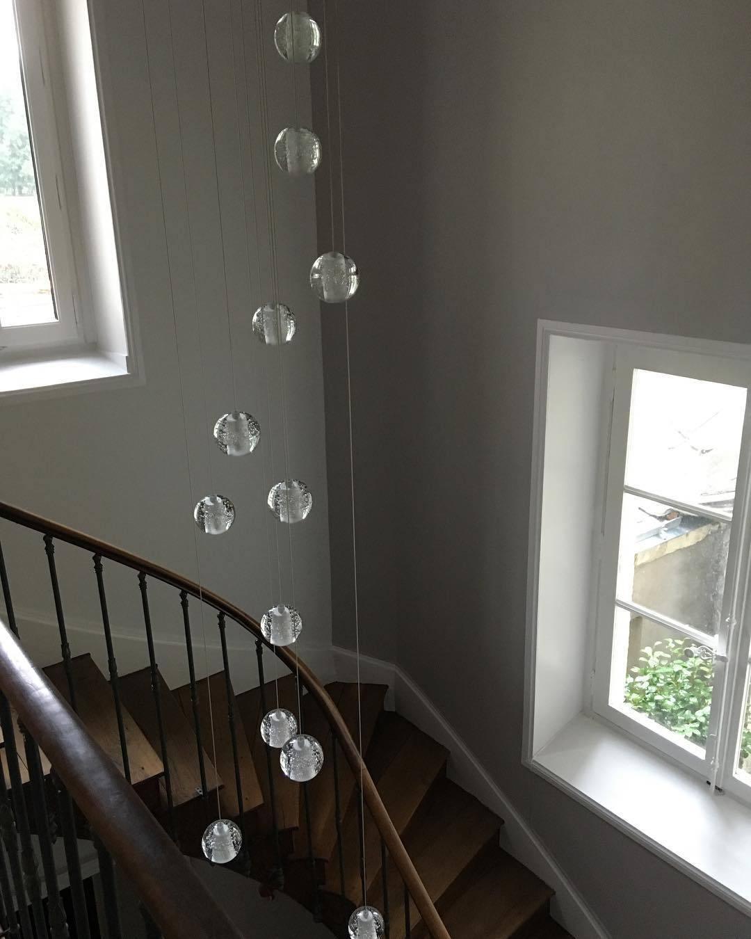 Lampada a sospensione Crystal Bubble grappolo a globo