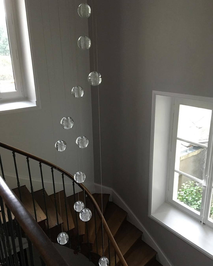 Lampada a sospensione Crystal Bubble grappolo a globo