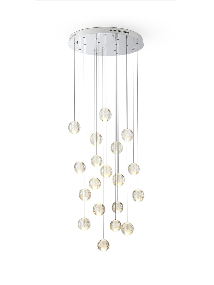 Lampada a sospensione Crystal Bubble grappolo a globo