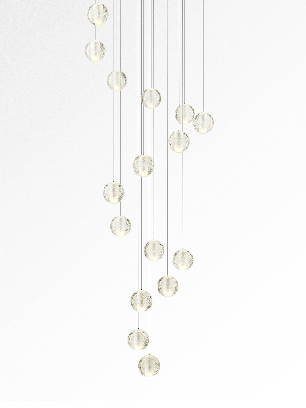 Lampada a sospensione Crystal Bubble grappolo a globo