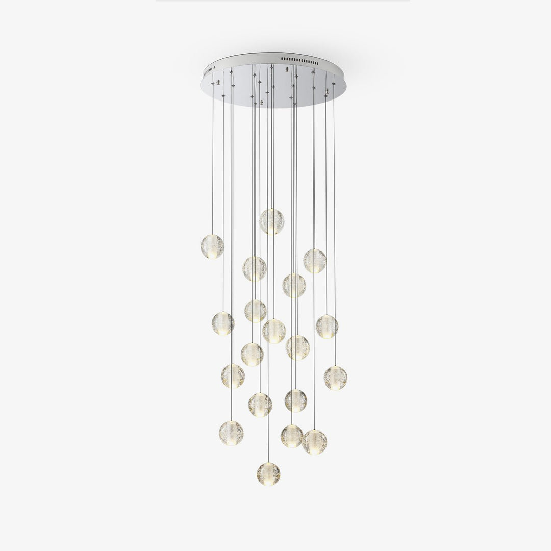 Lampada a sospensione Crystal Bubble grappolo a globo