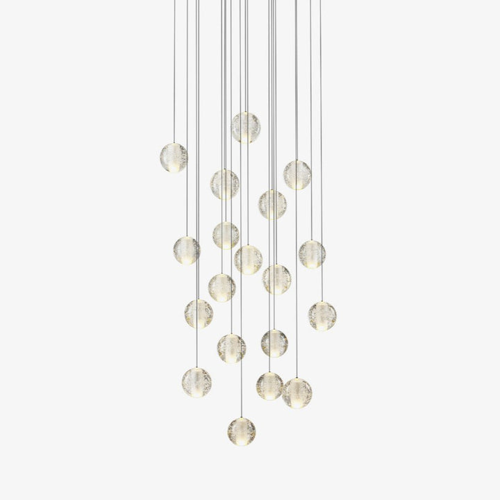 Lampada a sospensione Crystal Bubble grappolo a globo