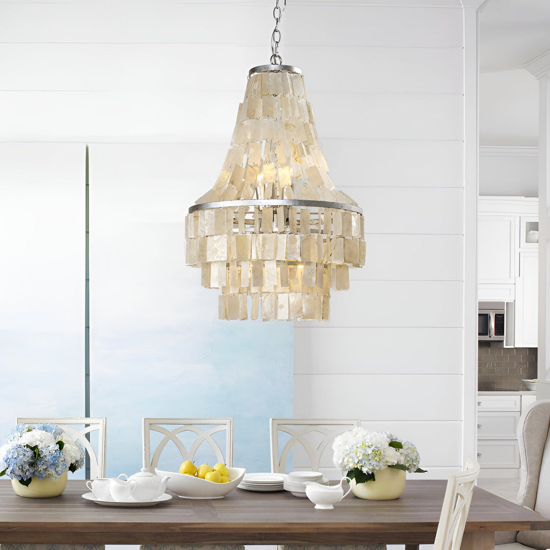 Naciira lampadario Boho Shell a Strati