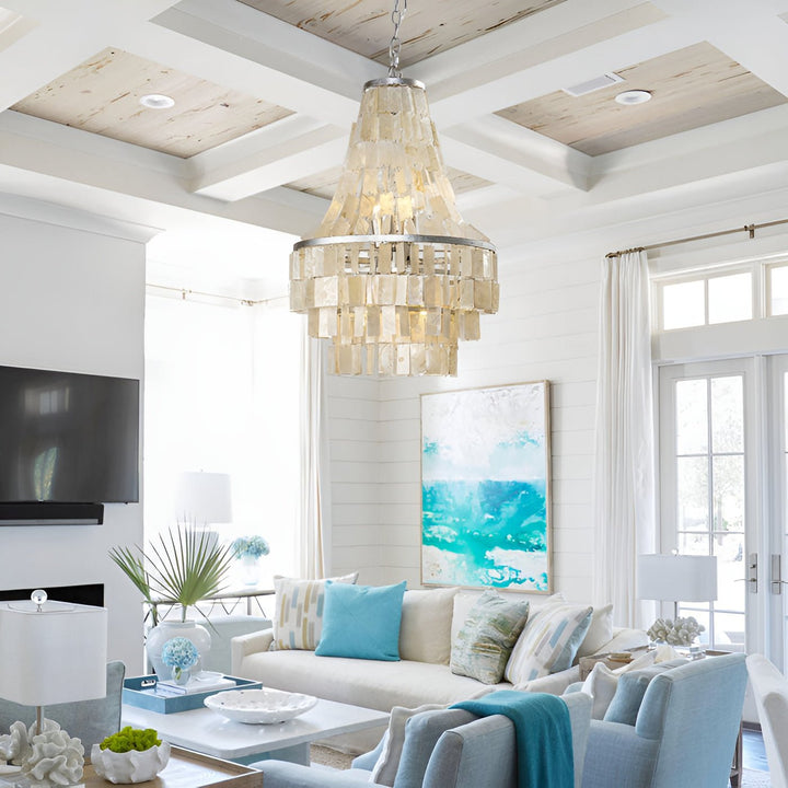 Naciira lampadario Boho Shell a Strati