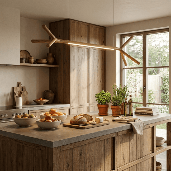 Sylanora lampada a sospensione lineare in legno