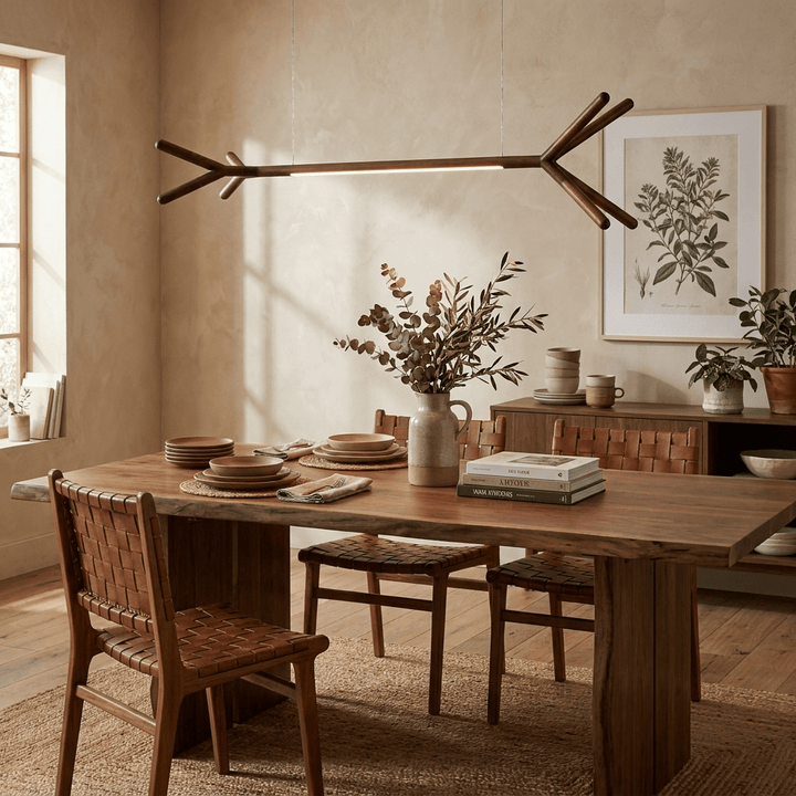 Sylanora lampada a sospensione lineare in legno