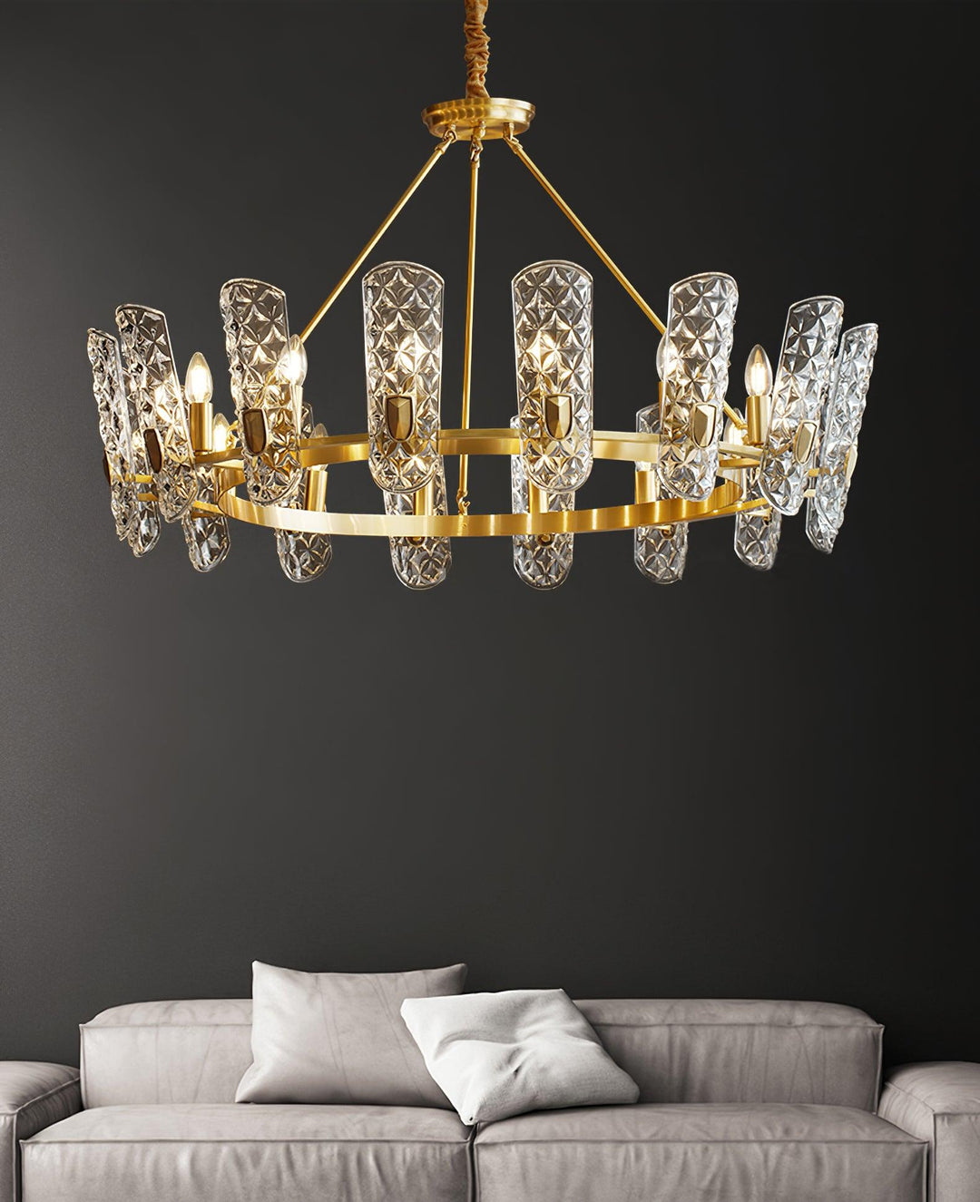 Casinian lampadario elegante in ottone