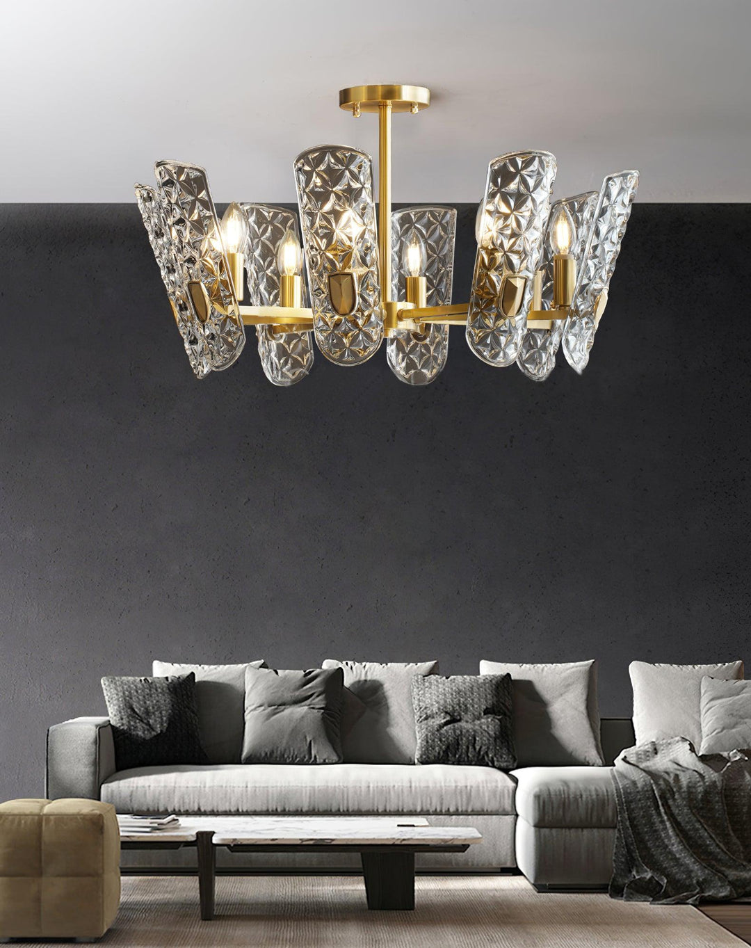 Casinian lampadario elegante in ottone