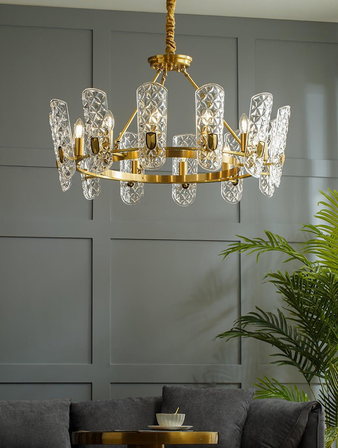 Casinian lampadario elegante in ottone