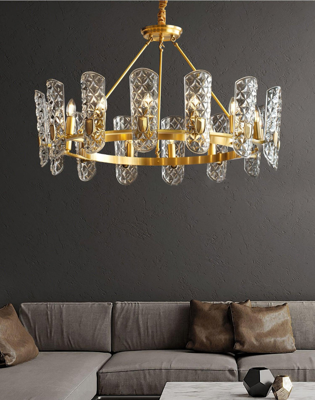 Casinian lampadario elegante in ottone