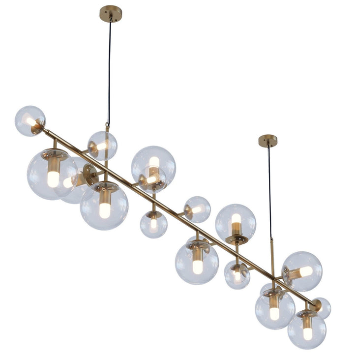 Velaena lampadario ottone globi in vetro