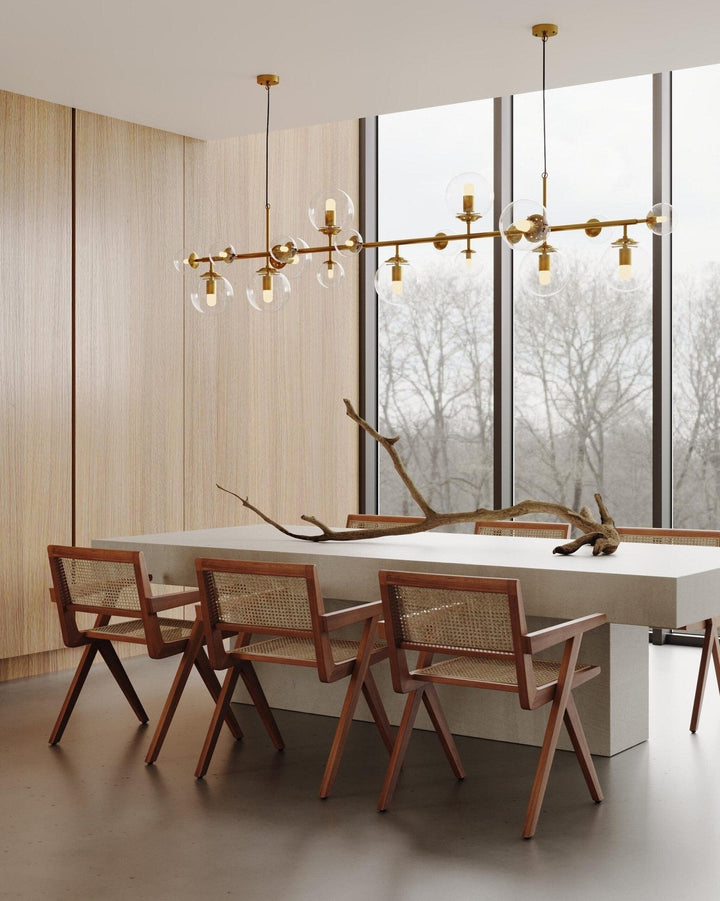 Velaena lampadario ottone globi in vetro