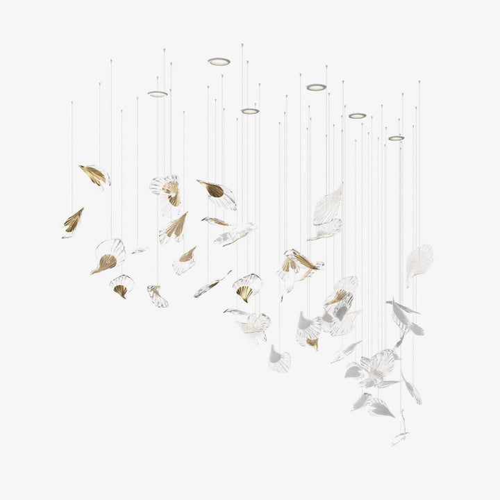 Asorus lampadario a forma artistica di foglia