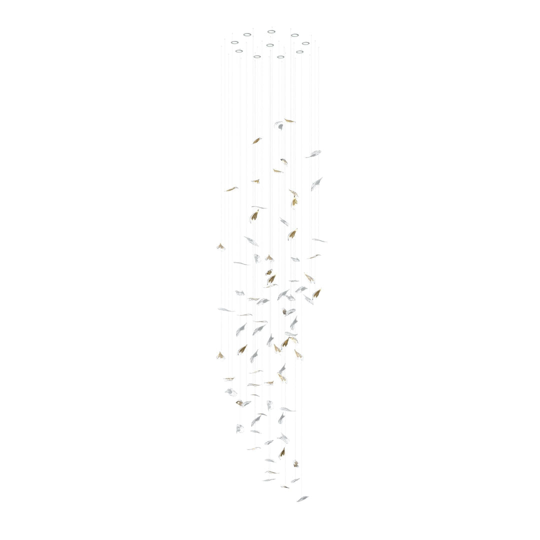 Asorus lampadario a forma artistica di foglia
