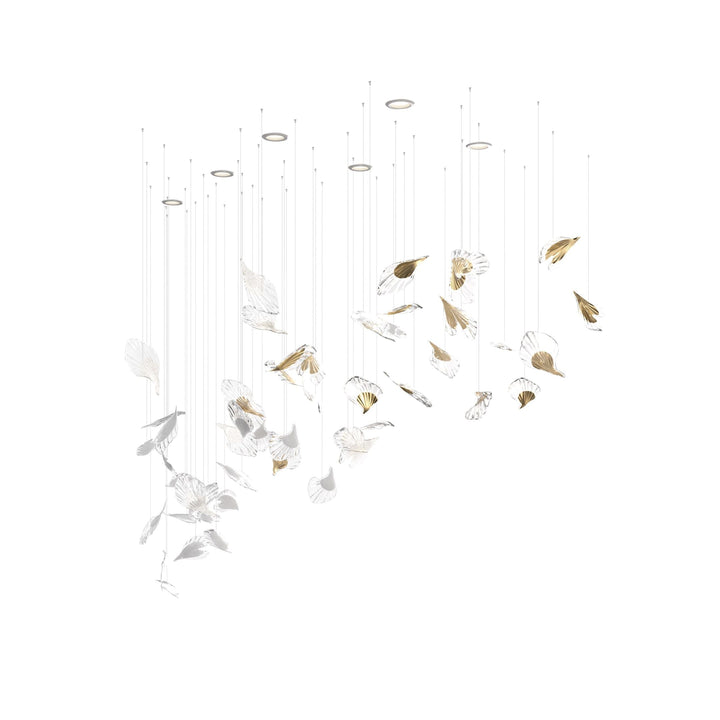 Asorus lampadario a forma artistica di foglia