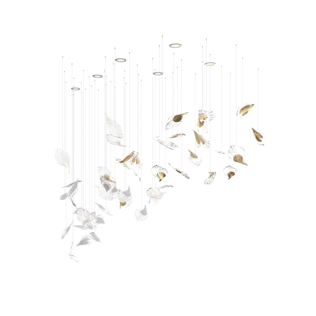 Asorus lampadario a forma artistica di foglia