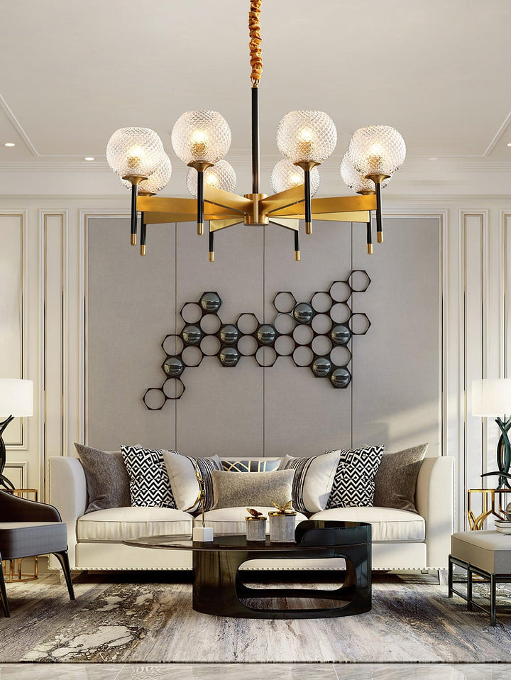 Glint lampadario moderno in ottone