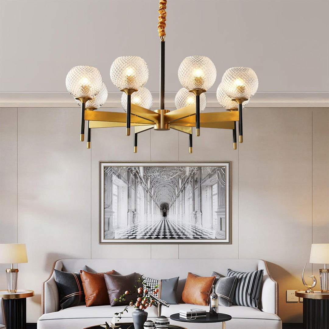 Glint lampadario moderno in ottone